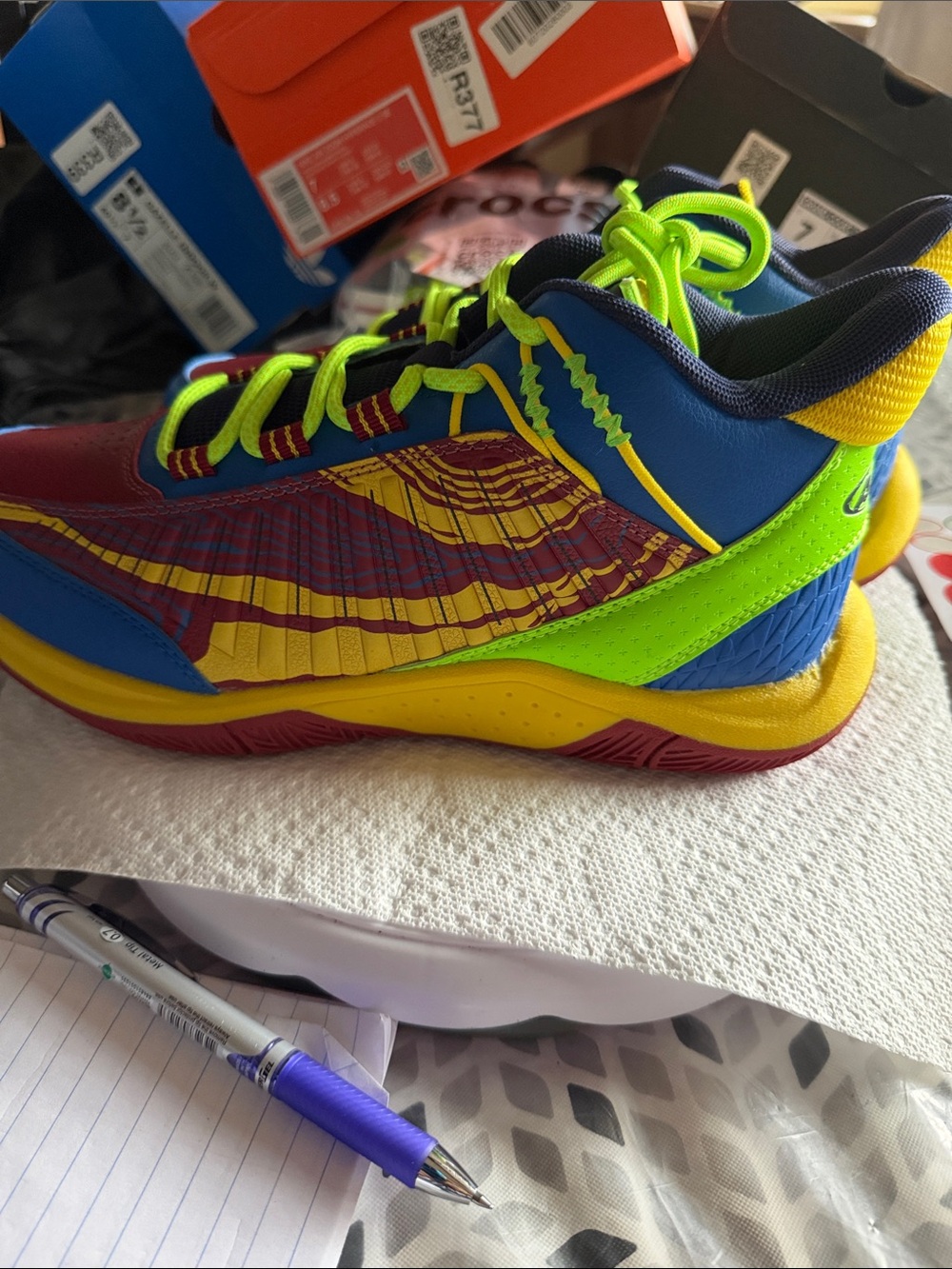 And1 Men's Multicolor Sneakers - Blue, Yellow, Green, Red